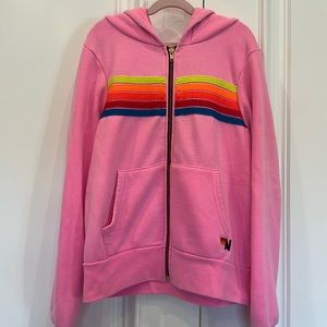 Aviator nation, five stripe pink hoodie!!